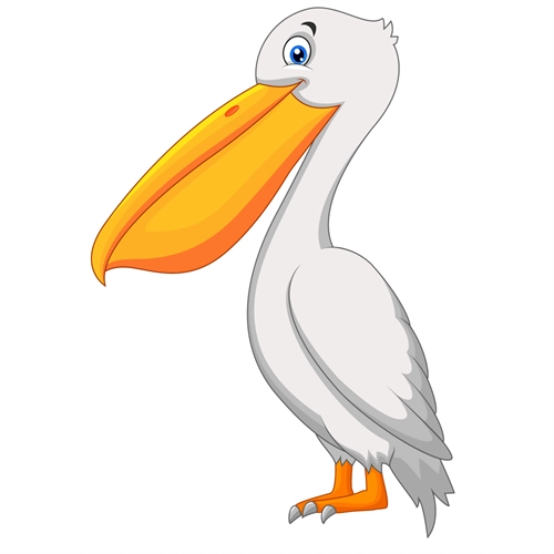 Under the Sea Theme Pelican Transparent Sticker